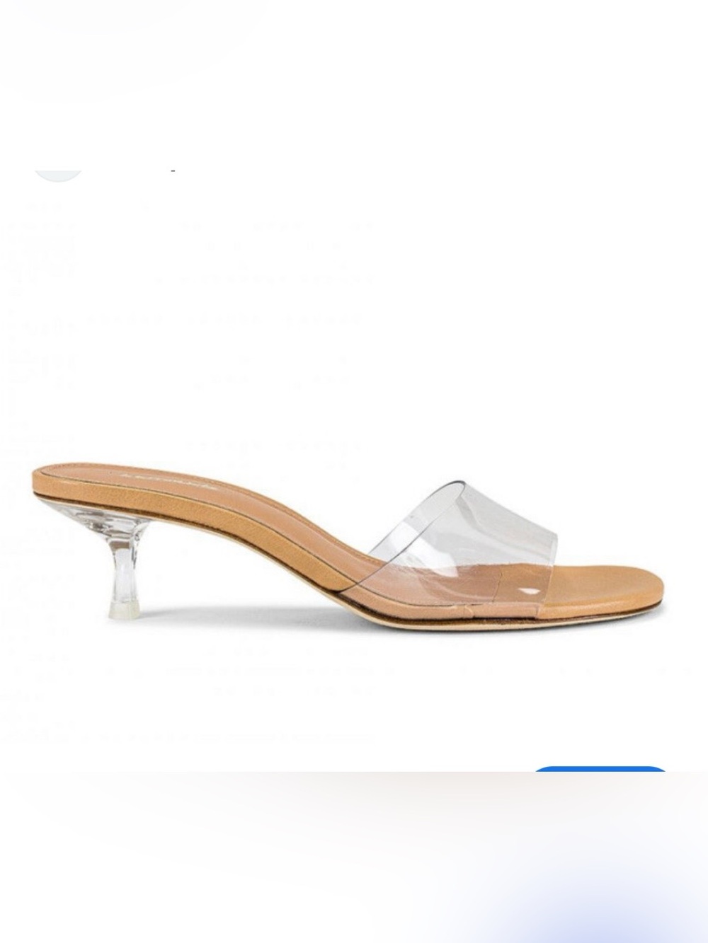 Larroude Clear mule Slide Kitten Heel Sandal New